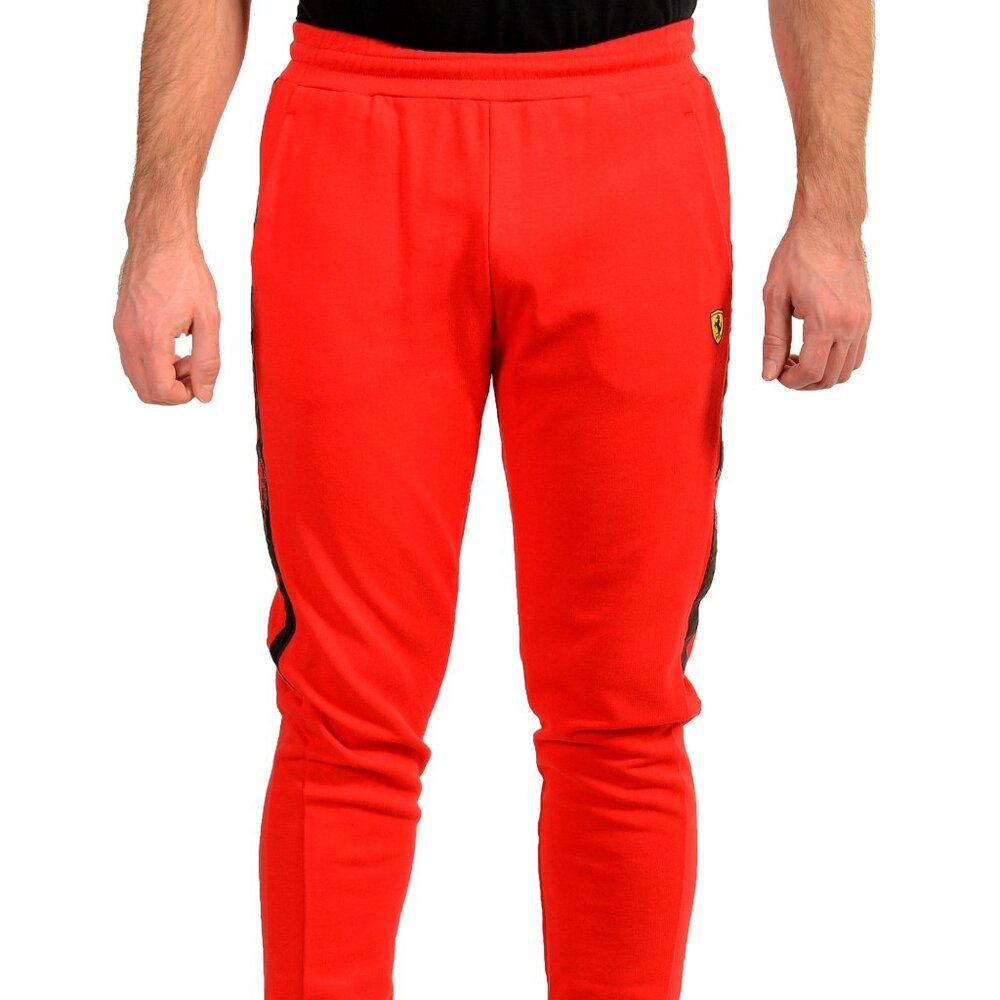 Scuderia Ferrari Men's Red Sweat Track Pants US M IT 50